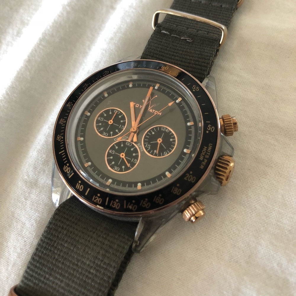 TOYWATCH Vintage Chrono Hunter Green&Black Straps